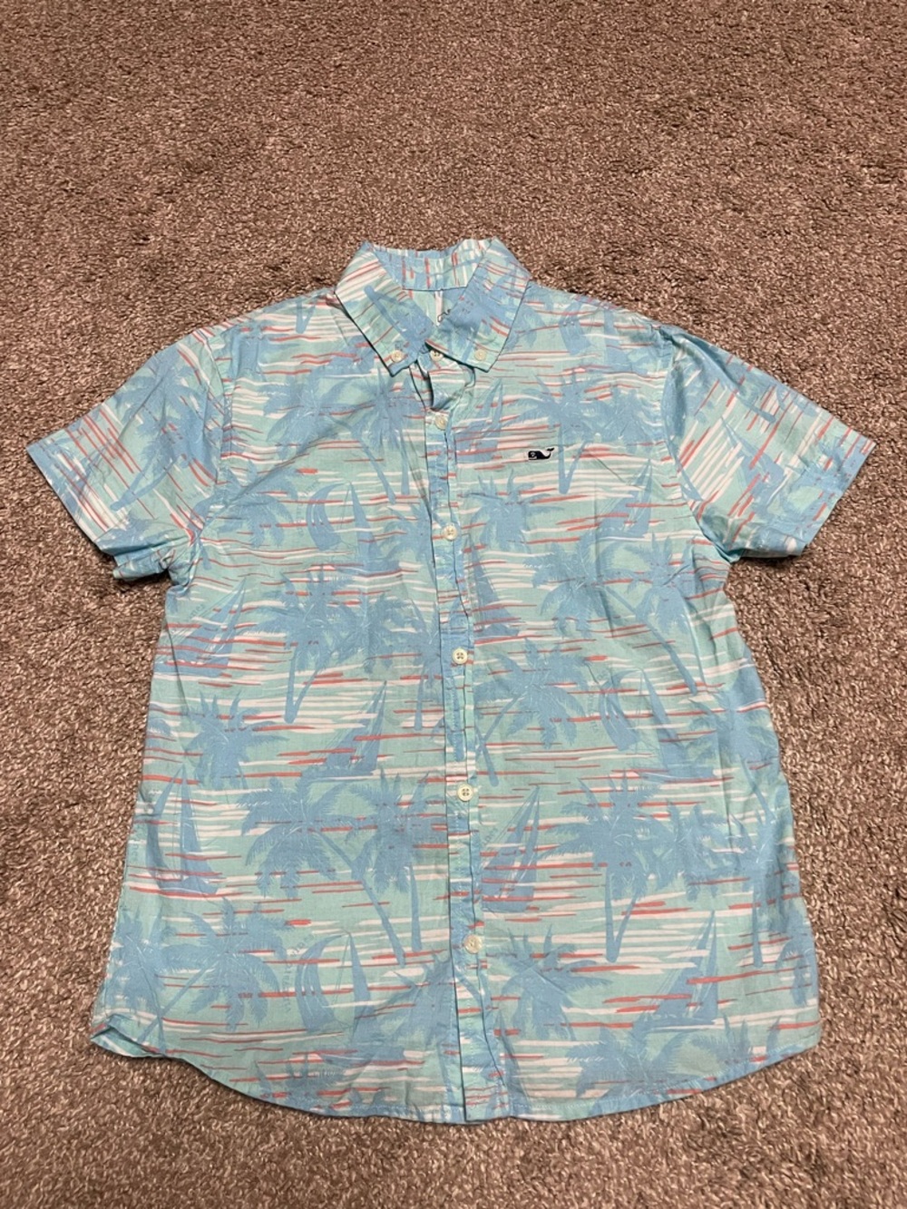 Vineyard Vines Bass in Waves Button Down Boy’s Size Small